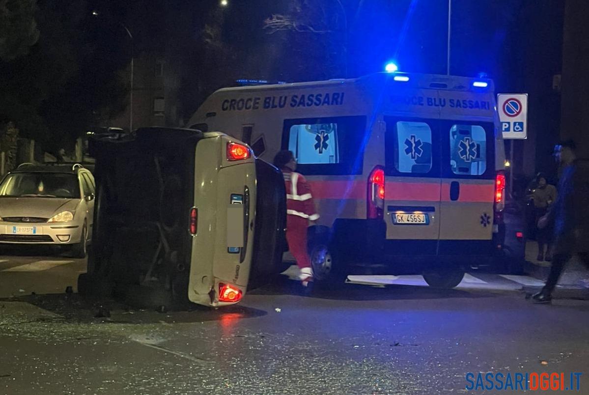 Si Ribalta Con L'auto A Sassari, Le Condizioni Del Ferito