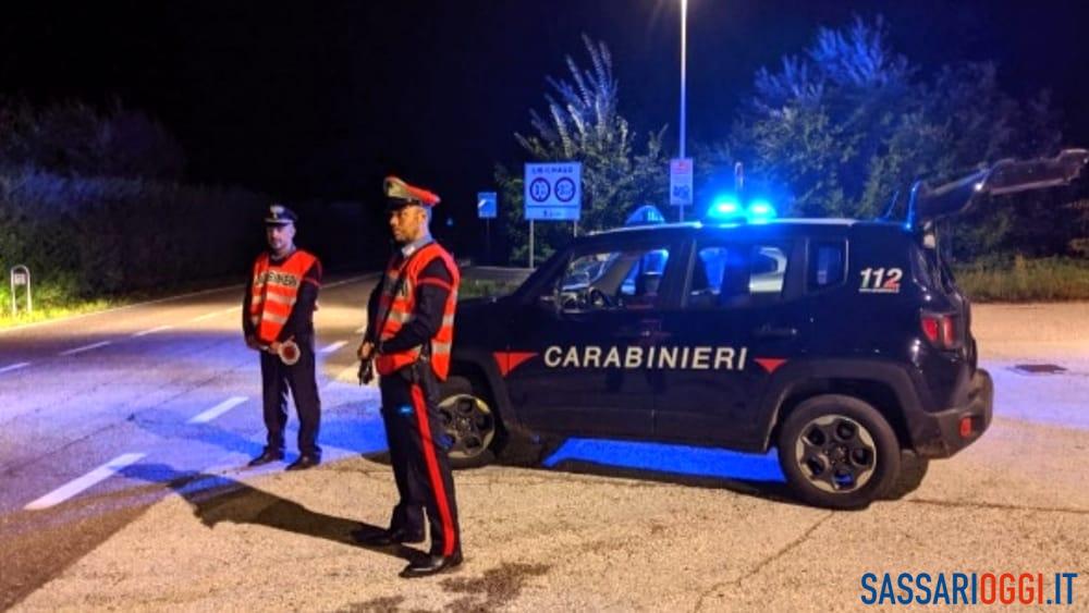 posto di blocco carabinieri sassari