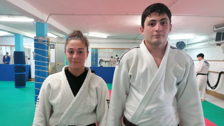 Alessandro Olia e Rossella Fusco, giovani judoka di Sassari