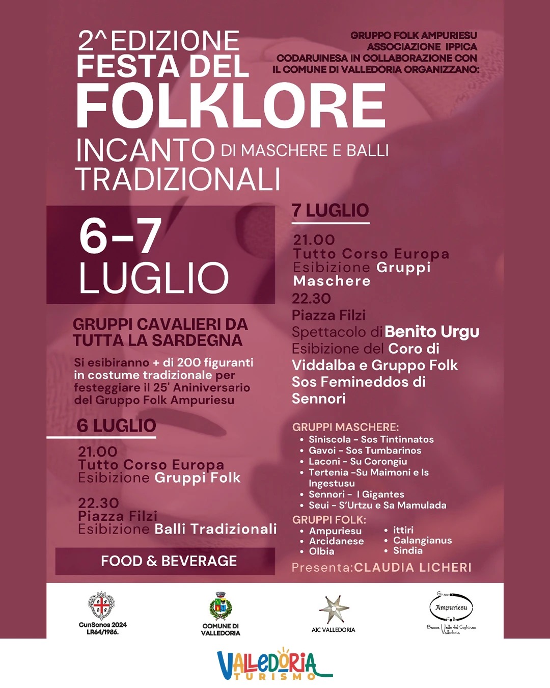 Valledoria, al via la seconda edizione della festa del Folklore