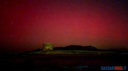 Aurora boreale a Stintino