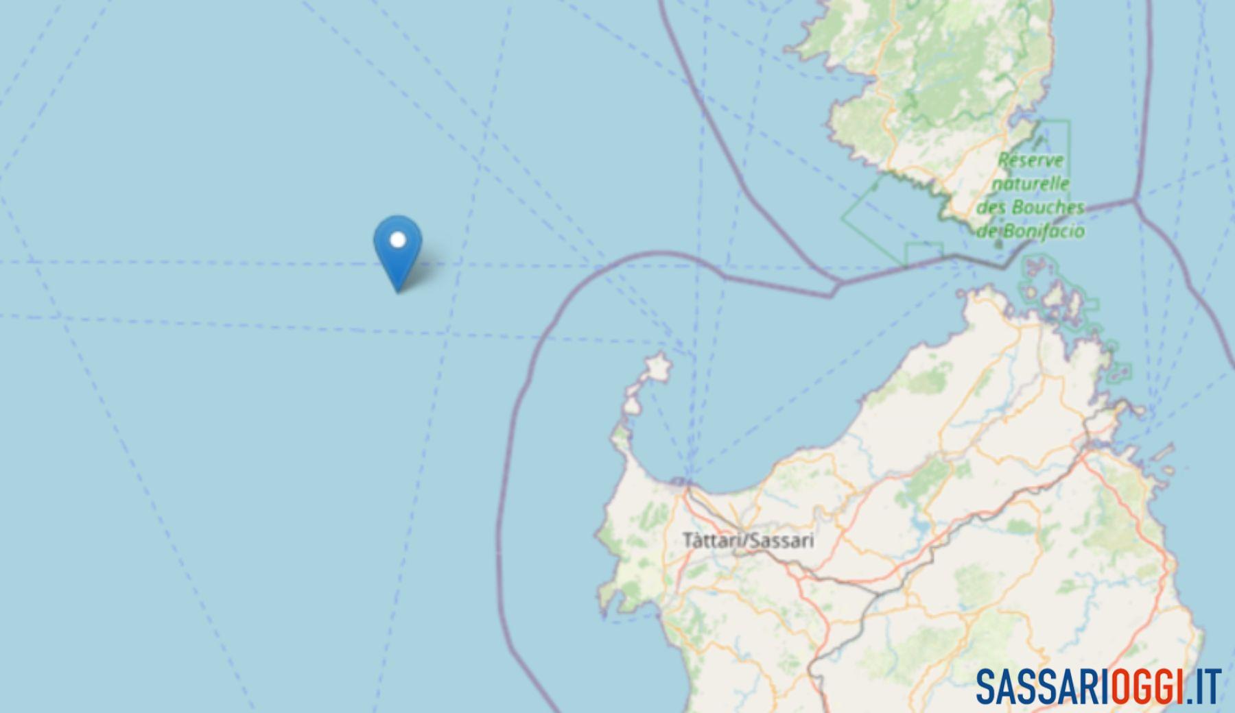 Terremoto a largo dell'Asinara, magnitudo 2.3 Richter