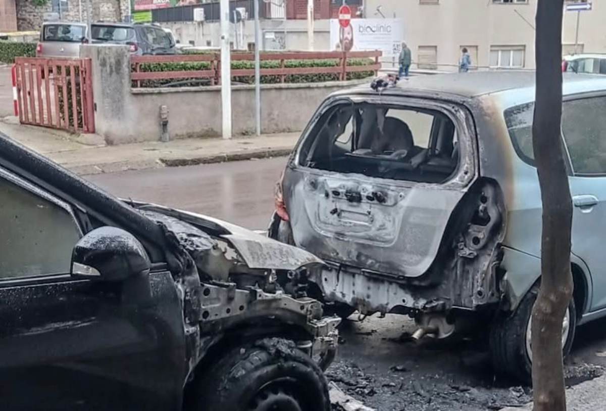 incendio auto sassari