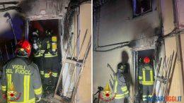 Incendio in una casa di Giave, va a fuoco un palazzo di due piani