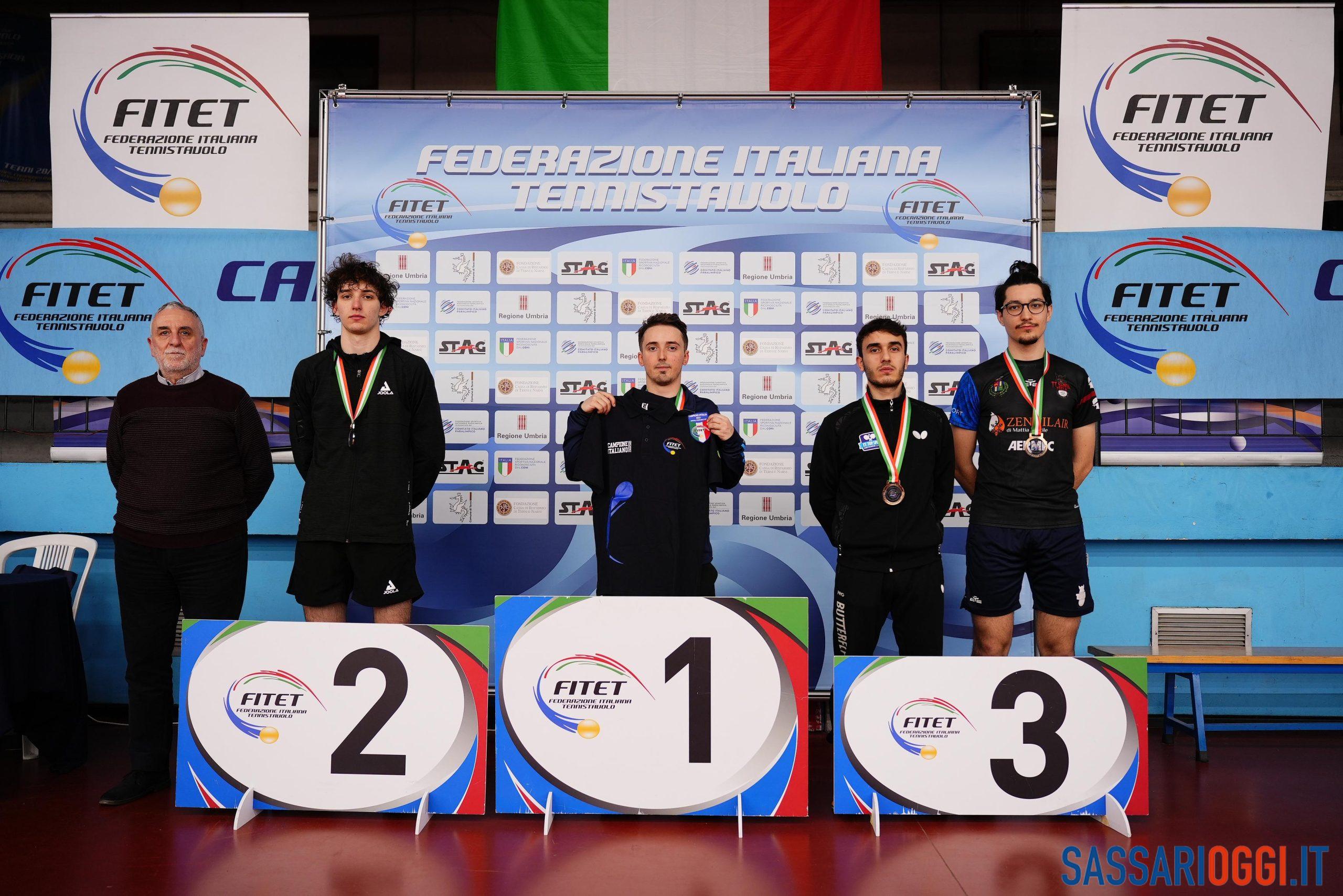 Tennistavolo Sassari Andrea Puppo campione italiano U21